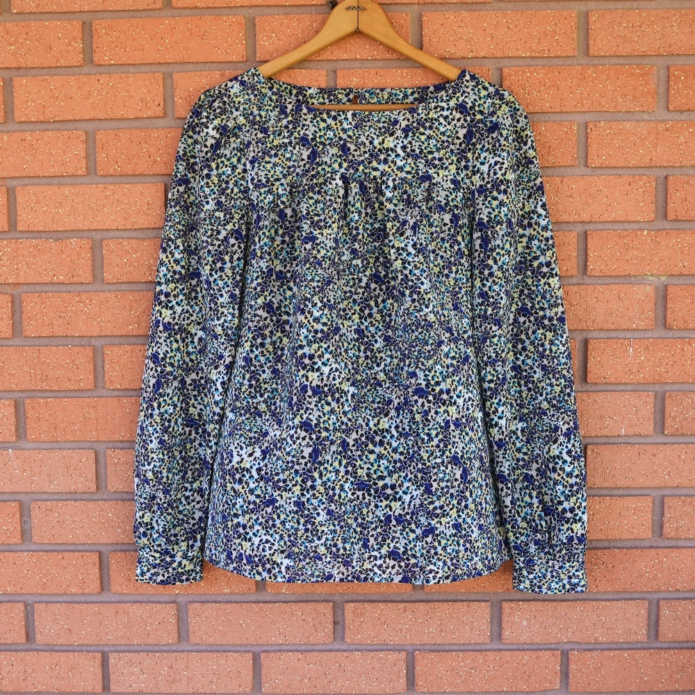 3/$20 Loft- Long Sleeve Colorful Blouse